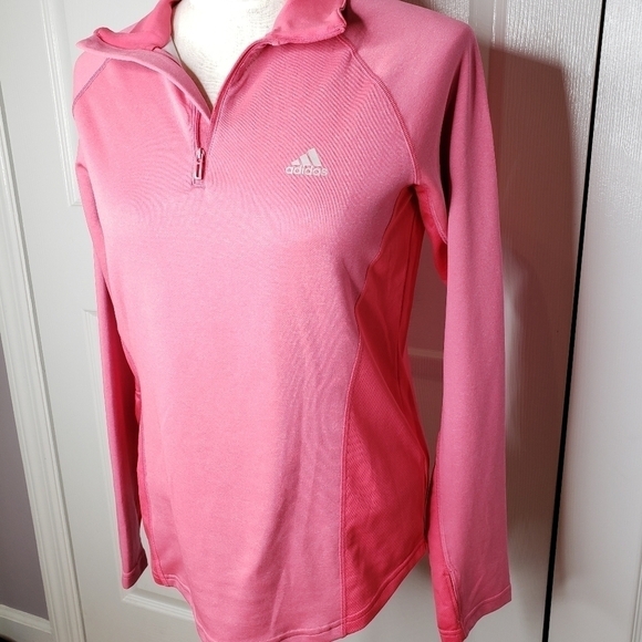Adidas pink track climalite jacket - Picture 1 of 9